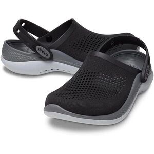 CROCS Black and Gray Perforated Clogs